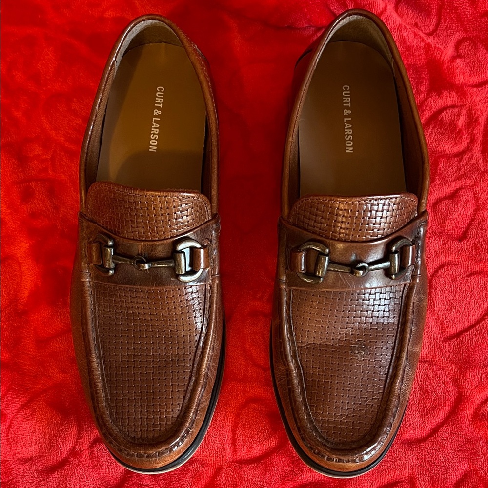 Men's Brown Leather Bit Loafers